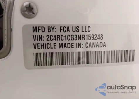 2022 Chrysler Voyager Lx from USA, damaged, VIN 2C4RC1CG3NR159248